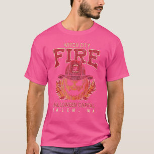 T-shirt Witch City Firefighter Halloween Capital Vintage