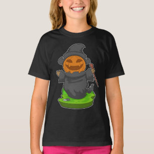 T-shirt Witch Halloween Citrouille