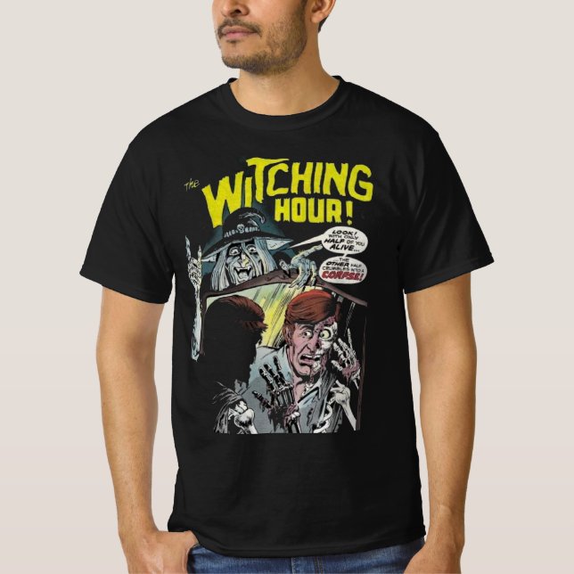 T-shirt Witching Hour Comic Horror Halloween (Devant)