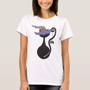 T-shirt Witchy Kitty dans la pièce en t pourpre de