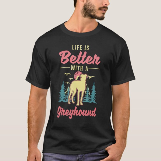 T-shirt with a Greyhound Whippet Galgo (Devant)