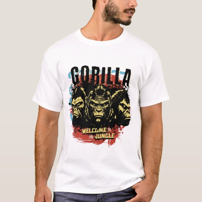 T-shirt with a strong gorilla design (Vorderseite)