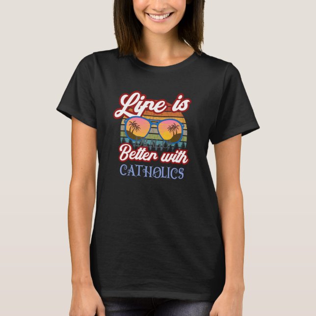 T-shirt with Catholics Traditional Catholic Prayer (Devant)