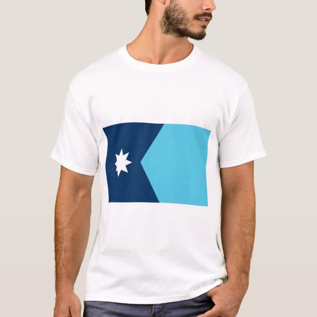 T Shirt with Flag of Minnesota, USA (Vorderseite)