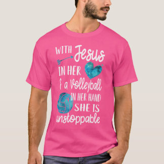 T-shirt With Jesus In Her Heart Christian Volley