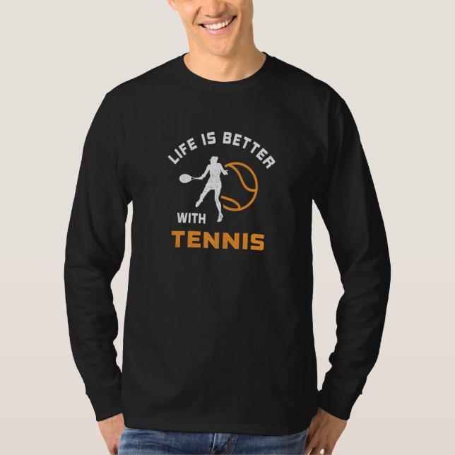 T-shirt with Tennis Saying for next Game Day (Devant)