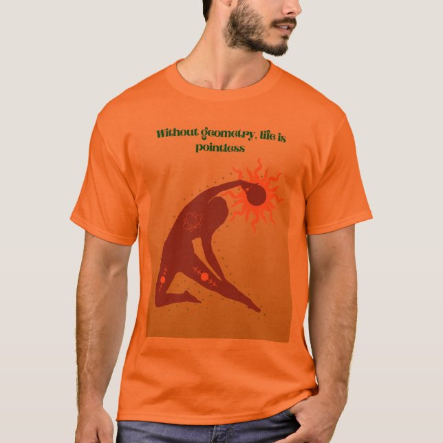 T-shirt Without Geometry, Life Is Pointless – Math Pun wit (Devant)