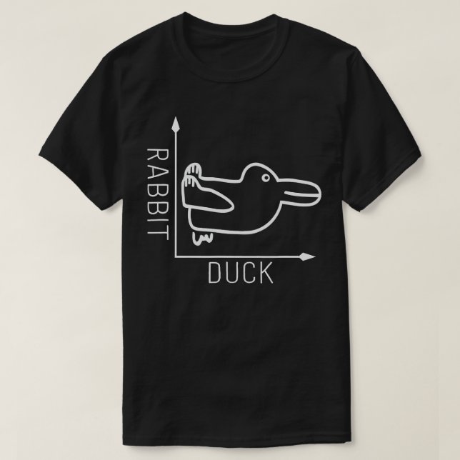 T-shirt Wittgenstein Rabbit Duck - Philosophe  (Design devant)