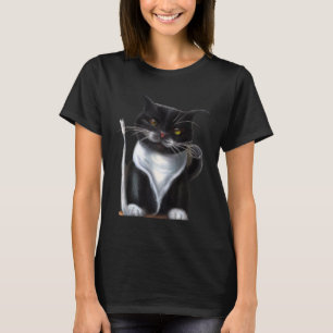 T-shirt Witty chaton artisanat meow kitty portrait chaton 