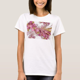 T-shirt Witty Rose GOLDEN PINK PAILLETTE Texte en 3D