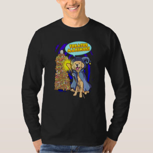 T-shirt Wizard Chien Golden Retriever Magic Wand Casting S