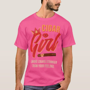 T-shirt Wo Cigar Girl Cuban Cigar Smoking