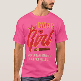 T-shirt Wo Cigar Girl Cuban Cigar Smoking