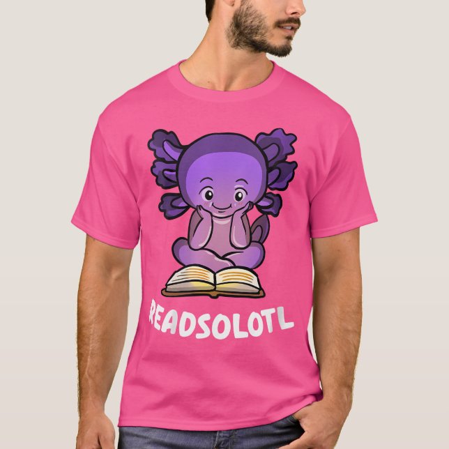 T-shirt Wo Drôle Lecture Poissons Livres Lizard Readsolotl (Devant)