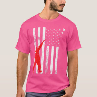 T-shirt Wo Gun Rifle Duck Chasse Drapeau Américain