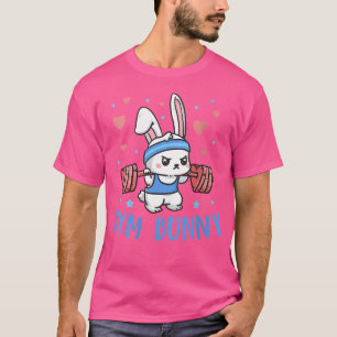 T-shirt Wo Gym Bunny Drôle Entraînement Vêtements Coeurs B