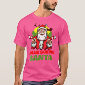 T-shirt Wo Patinage à roulettes Père Noël Noël Vacances Ro