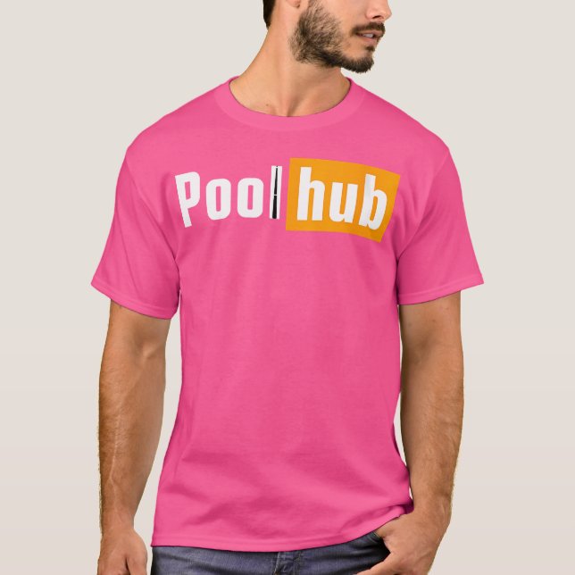 T-shirt Wo Pool Hub Funny Billiards Pool Team Ligue Snook (Devant)