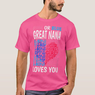 T-shirt Wo Rose Ou Bleu Grande Nana T'aime Révélation Du S
