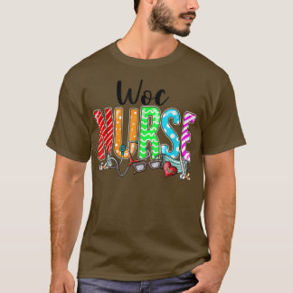 T-shirt WOC Nurse Plaid Red Love Heart Stethoscope RN Nurs