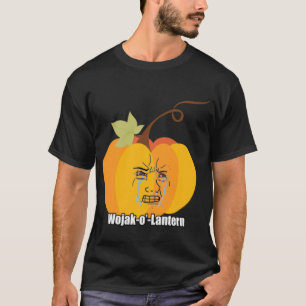 T-shirt Wojak Halloween Mème Citrouille Pleurer Soyjak Woj
