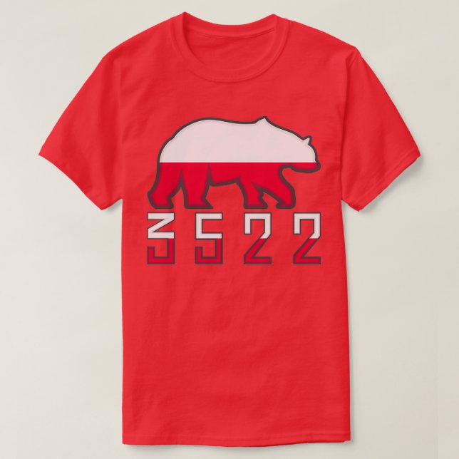 T-shirt Wojtek the bear Polish Soldier Bear 3522 (Design devant)