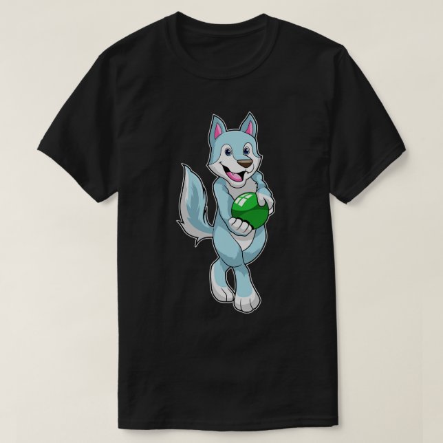 T-shirt Wolf à Bowling avec Bowling balle (Design devant)