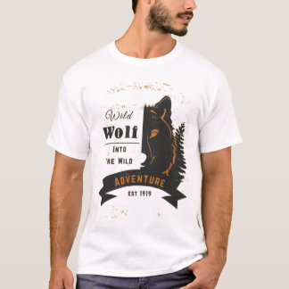 T-shirt Wolf, Adventure, Est sauvage, 1919, le meilleur