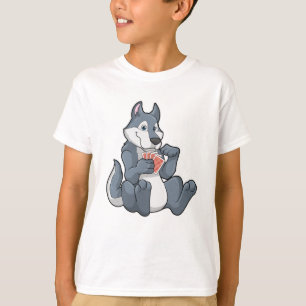 T-shirt Wolf au Poker avec cartes de Poker
