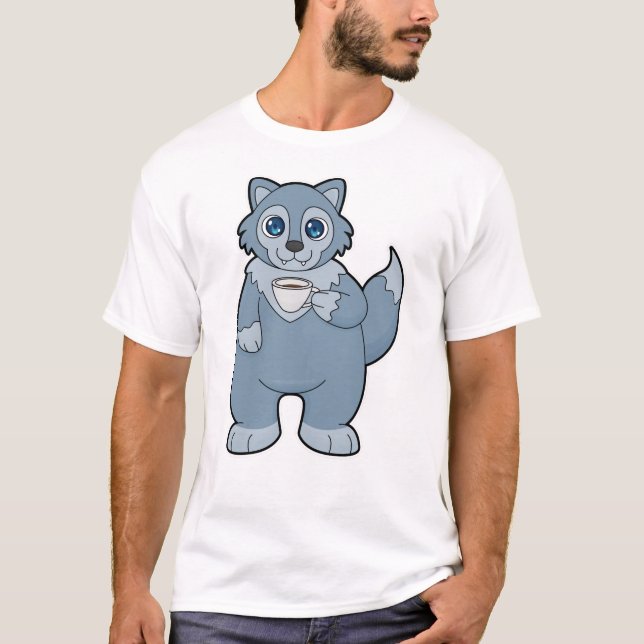T-shirt Wolf avec la coupe de café (Devant)