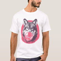 Wolf avec lunettes et gomme à bulles