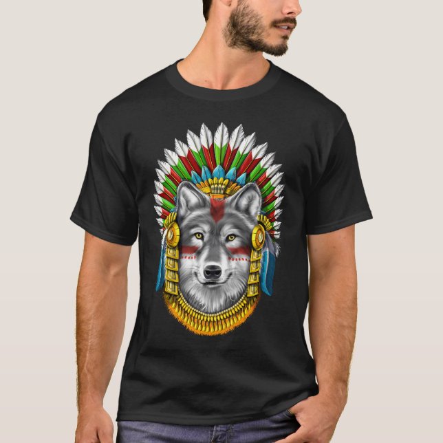 T-shirt Wolf Aztec (Devant)