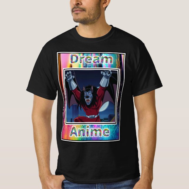 T-shirt Wolf Bat Dream Anime (Devant)