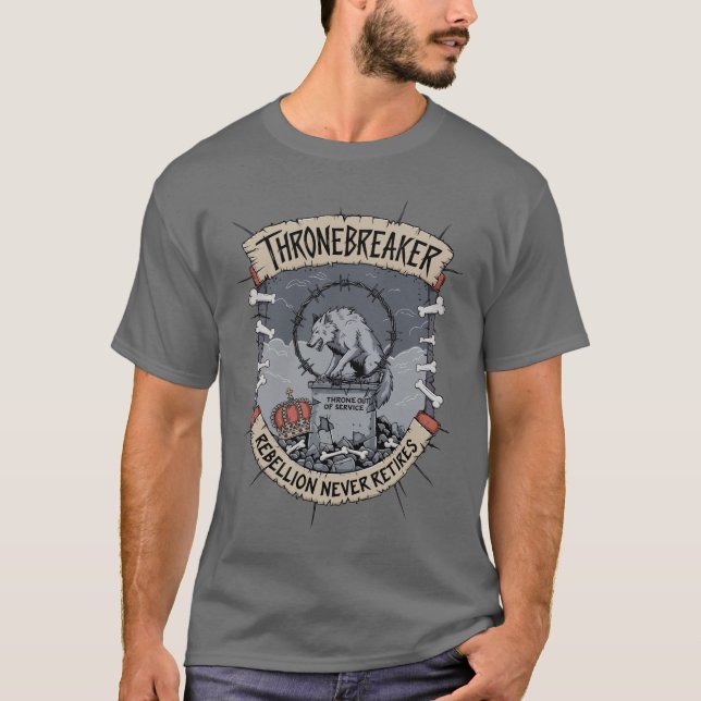 T-shirt Wolf briseur de fer - La rébellion ne prend jamais (Devant)
