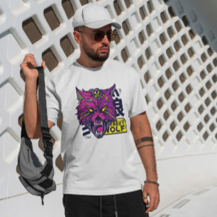 T-shirt Wolf Cyberpunk