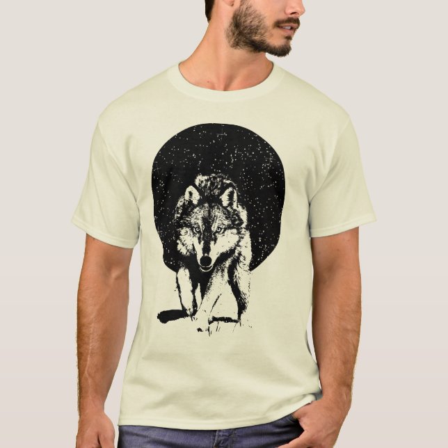T-shirt Wolf dans la nuit (Devant)