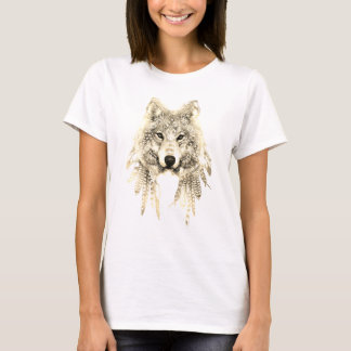 T-shirt Wolf En Vêtements Indigènes Relaxant Fit Jersey Te