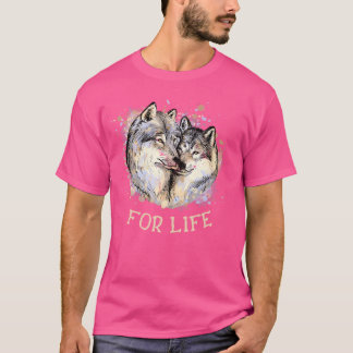 T-shirt Wolf Épouse Amoureuse Maris Couple Pour Loups À Vi