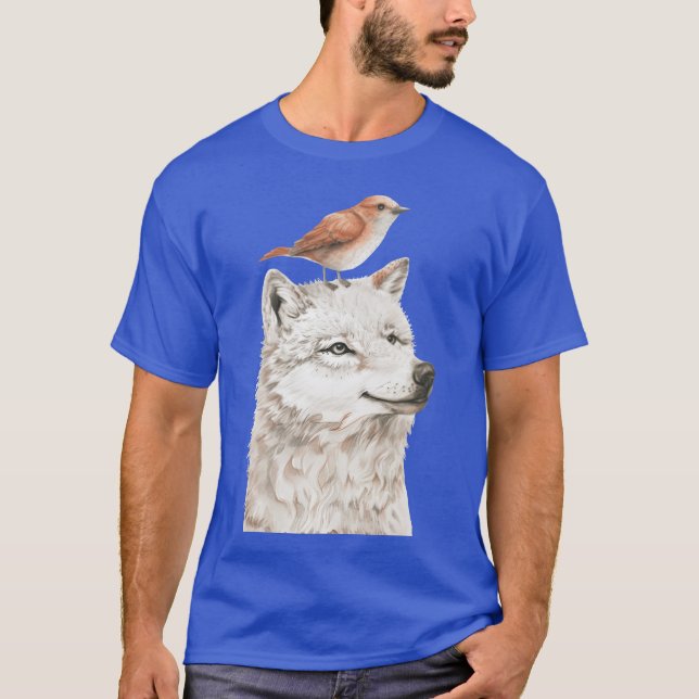 T-shirt Wolf et Bird drôle (Devant)