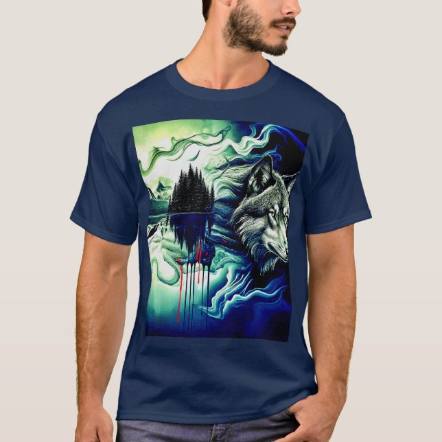 T-shirt Wolf et Woods Abstraits (Devant)
