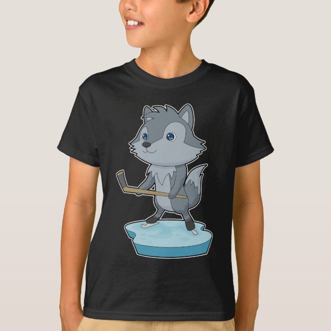 T-shirt Wolf Field hockey bâton de hockey Sports (Devant)