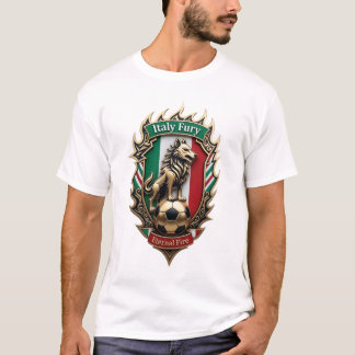 T-shirt Wolf Fury Italy,  Flag Pride Souvenir Gift
