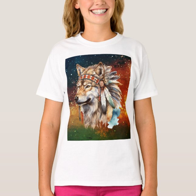 T-shirt Wolf Galaxy (Devant)