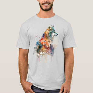 T-shirt Wolf Graphisme Art Animal Wolves Fan Art