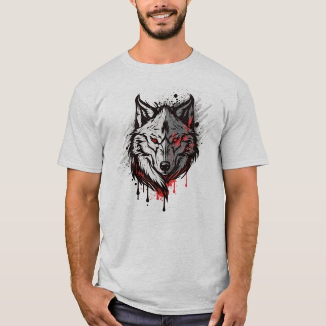 T-shirt Wolf Graphisme Art Animal Wolves Fan Art (Devant)