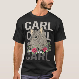 T-shirt Wolf Head - Carl Name