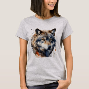 T-shirt Wolf Head Faune Nature Art Animal