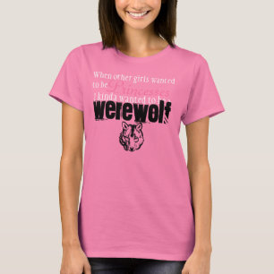 T-shirt wolf_head, quand d'autres filles ont voulu être,
