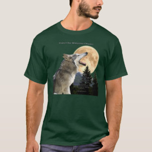 T-shirt WOLF HOWL & POEM (Protection du loup)