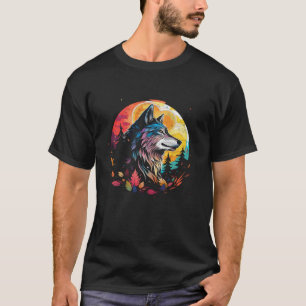 T-shirt Wolf Howling à la lune Kawaii Kid s Alaskan Wild